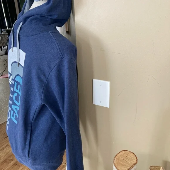 The North Face men’s hoodie size S blue gray white - Picture 5 of 10